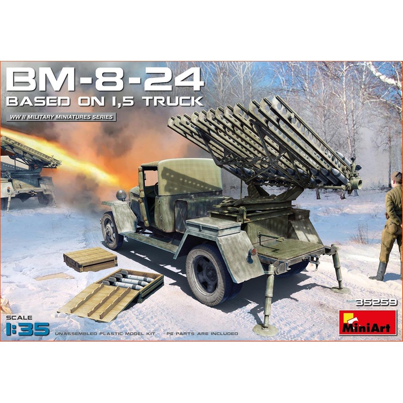 Miniart 1/35 scale resin model kit – BM-8-24 Based on 1.5t Truck