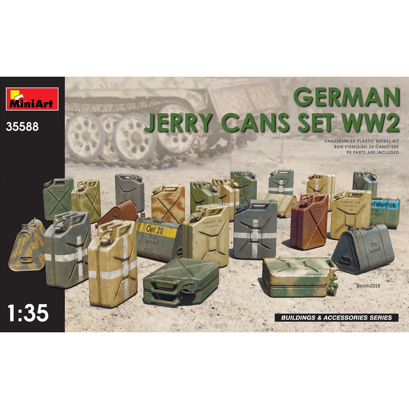 Miniart 1/35 scale resin model kit – German Jerry Cans Set, WWII