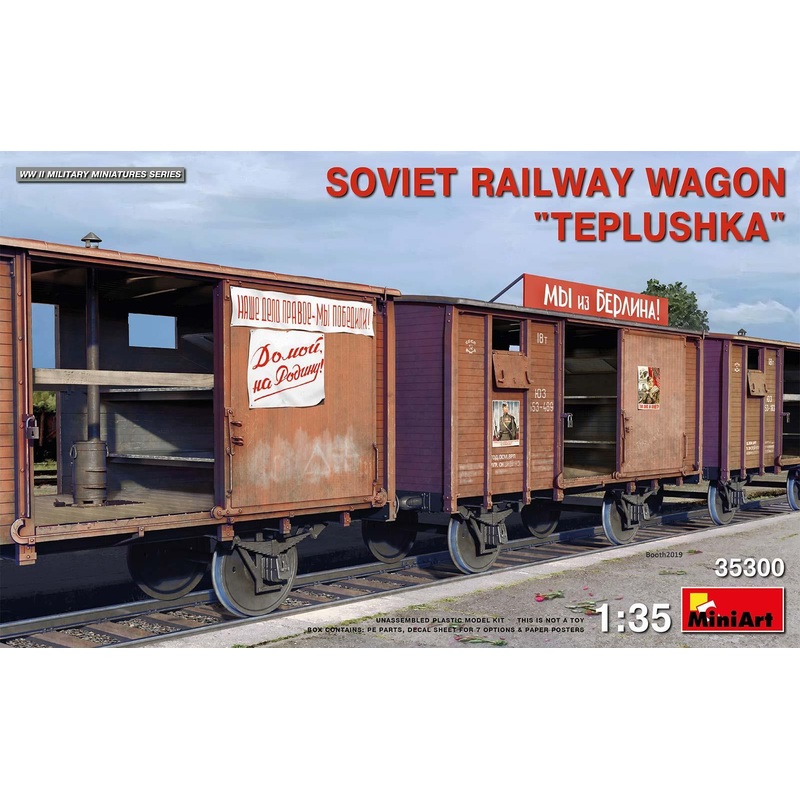 Miniart 1/35 scale SOVIET RAILWAY WAGON TEPLUSHKA
