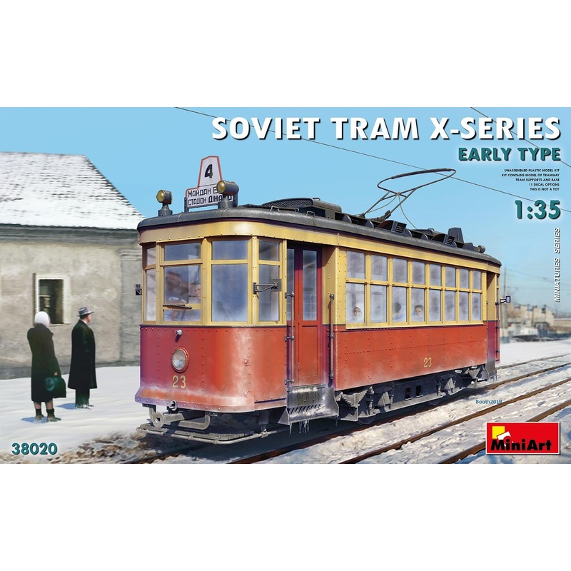 Miniart 1/35 scale SOVIET TRAM X-SERIES. EARLY TYPE