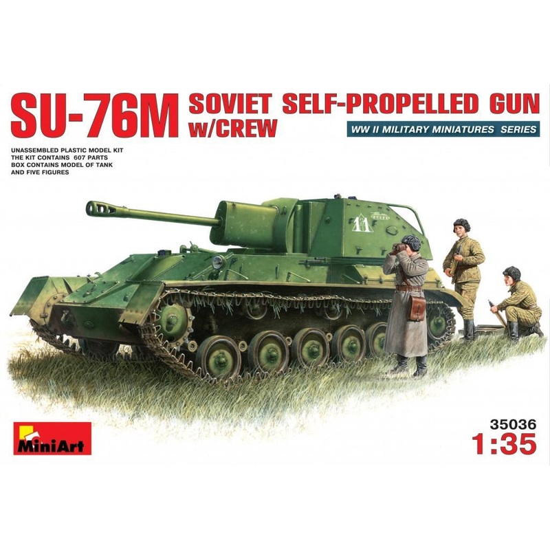 Miniart 1/35 scale SU-76M SOVIET SELF-PROPELLED GUN w/CREW