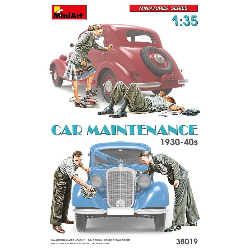 Miniart 1/35 scale WW2 era CAR MAINTENANCE 1930-40s
