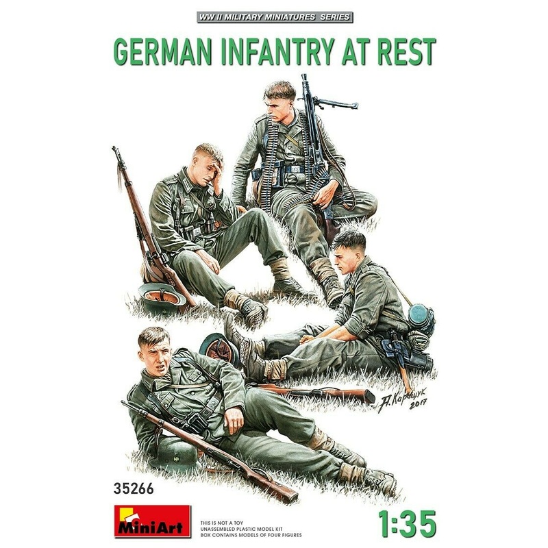 Miniart 1/35 scale WW2 GERMAN INFANTRY AT REST