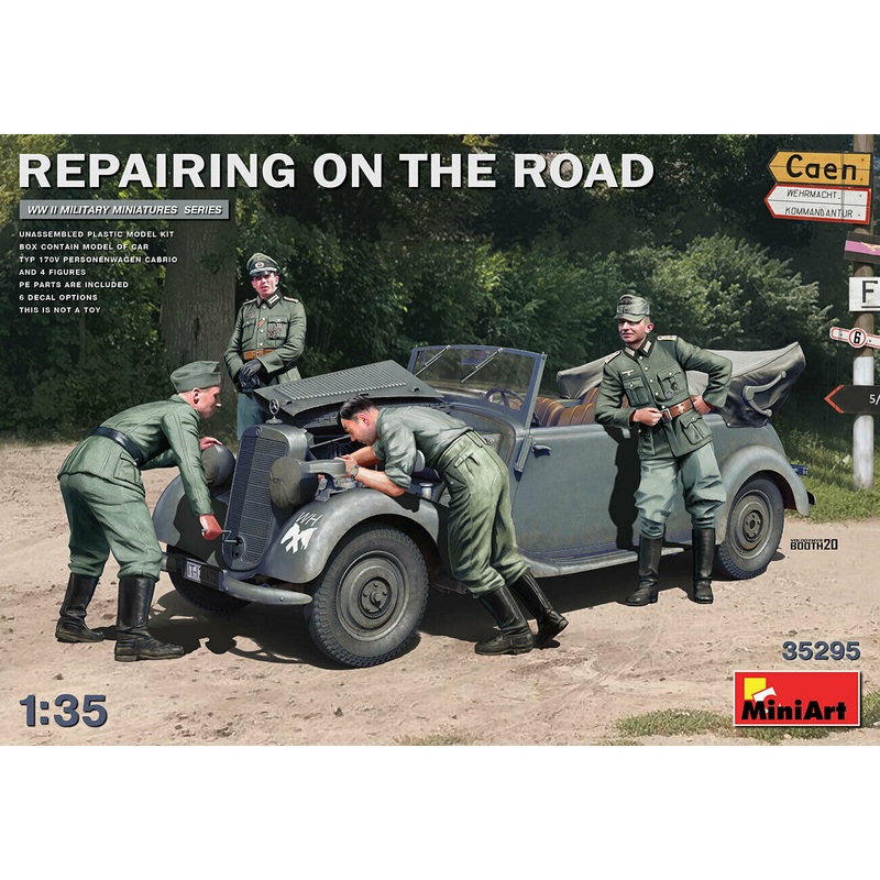 Miniart 1/35 scale WW2 German REPAIRING ON THE ROAD