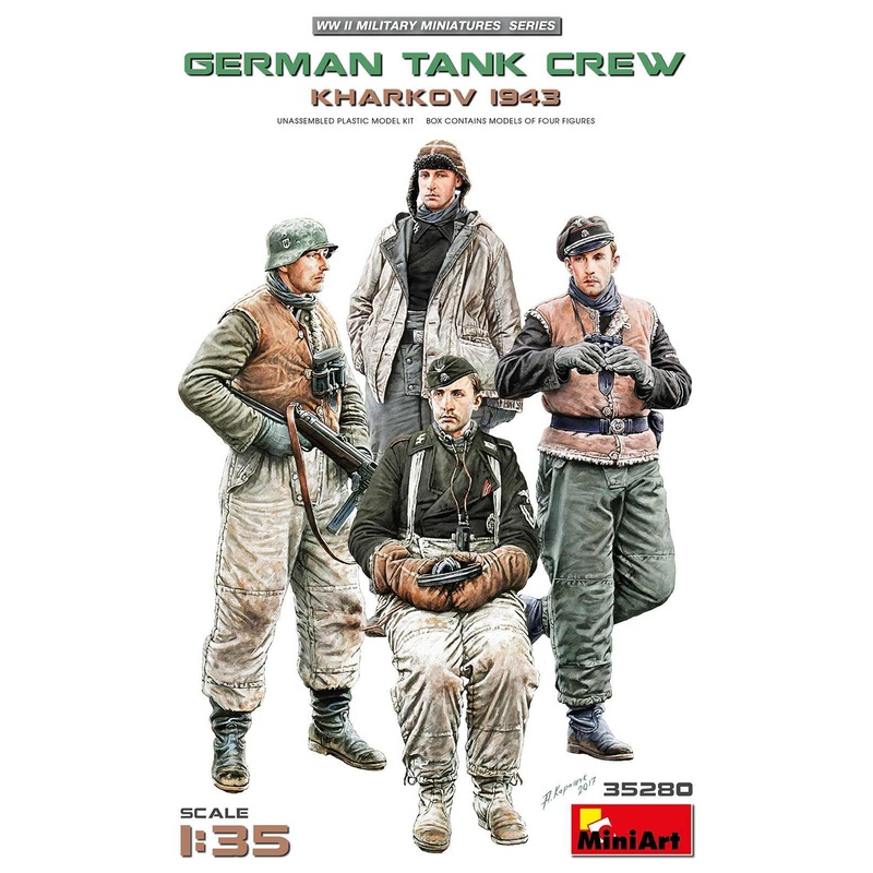 Miniart 1/35 scale WW2 GERMAN TANK CREW. KHARKOV 1943