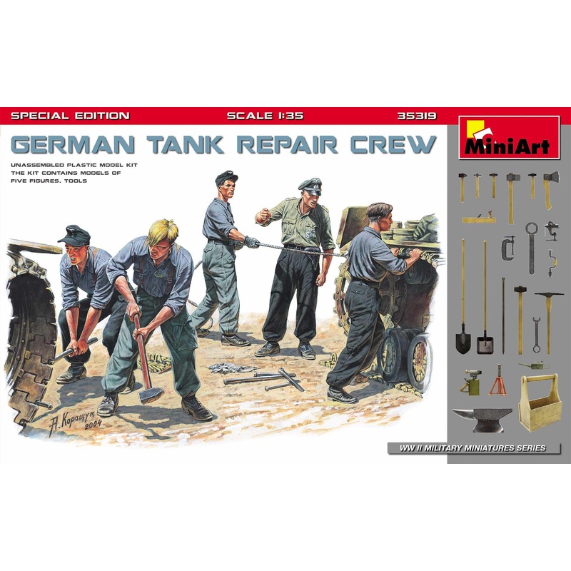 Miniart 1/35 scale WW2 GERMAN TANK REPAIR CREW. SPECIAL EDITION