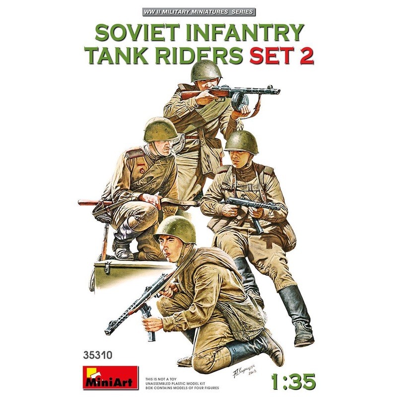 miniart 1/35 scale WW2 SOVIET INFANTRY TANK RIDERS SET 2