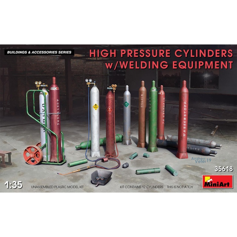 Miniart 1/35 scaleHIGH PRESSURE CYLINDERS w/WELDING EQUIPMENT