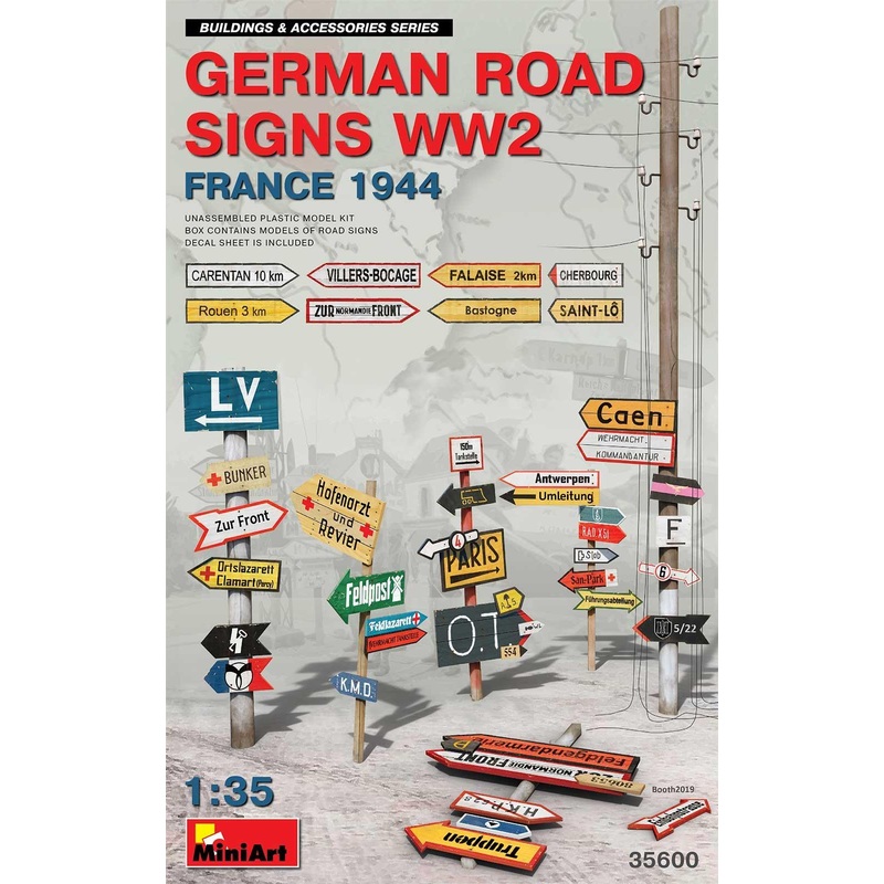 Miniart 1/35 WW2 GERMAN ROAD SIGNS WW2 (FRANCE 1944)