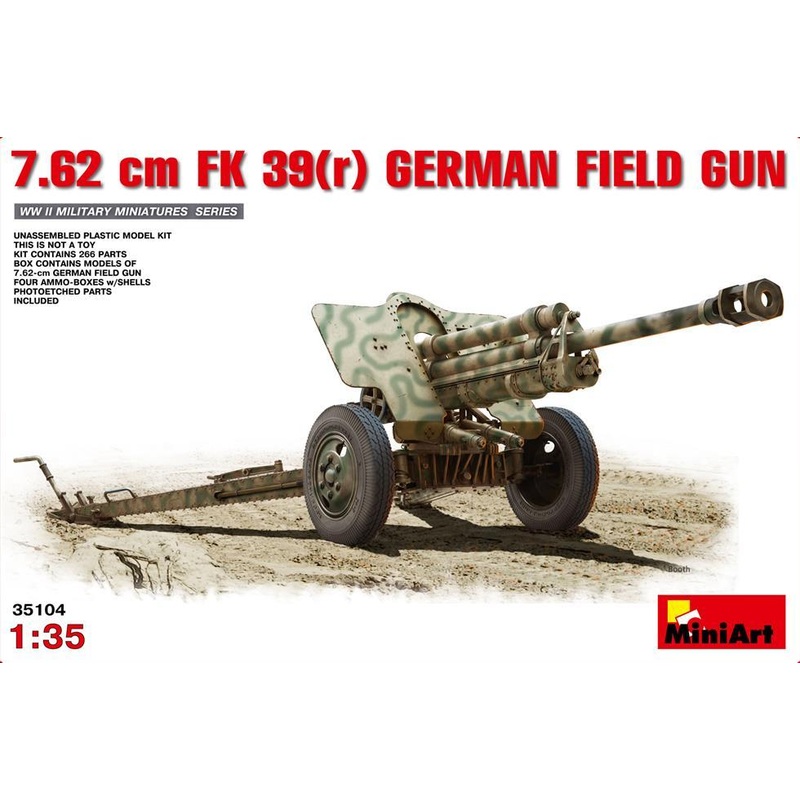 Miniart 1:35 7.62 cm F.K. 39 German Field Gun
