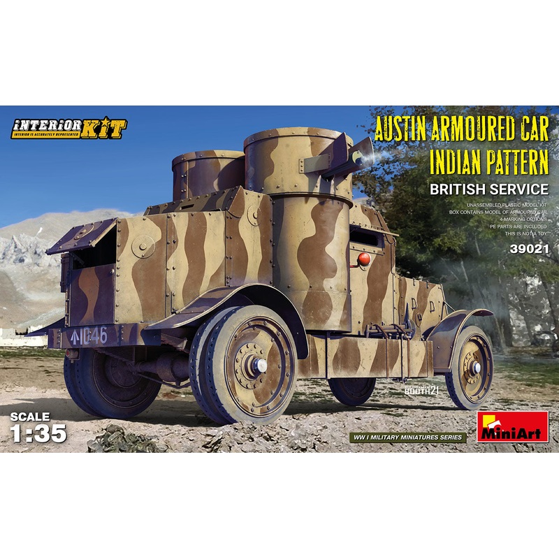 Miniart 1/35 AUSTIN ARMOURED CAR INDIAN PATTERN. BRITISH SERVICE. INTERIOR KIT