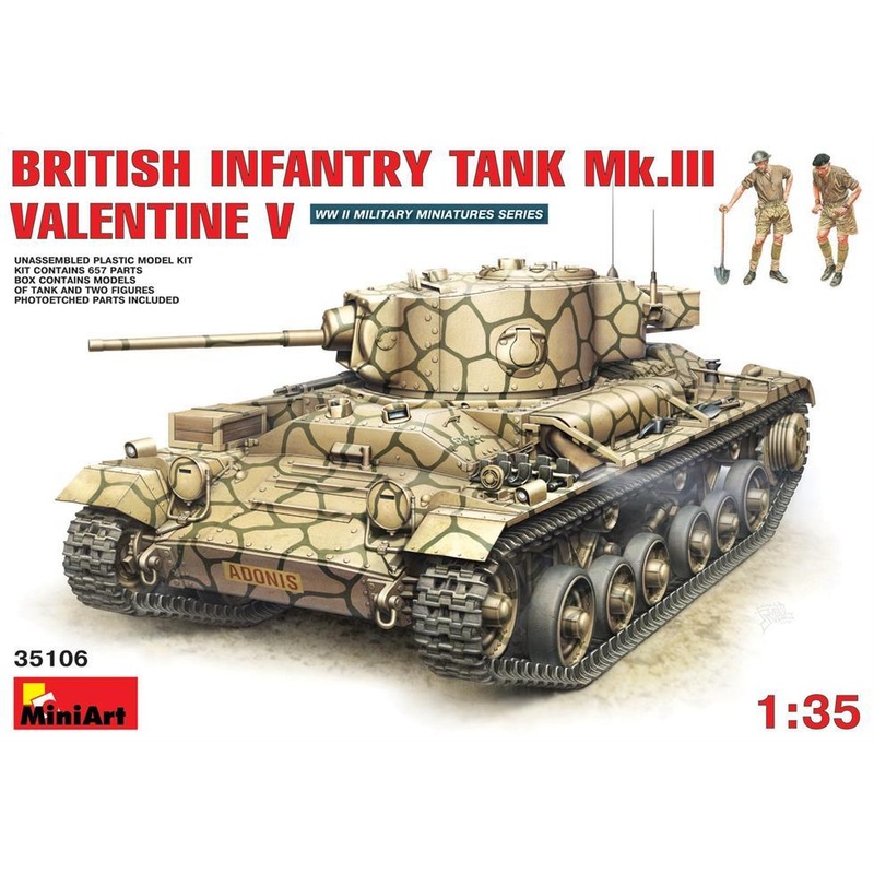 Miniart 1:35 British Tank Valentine Mk V