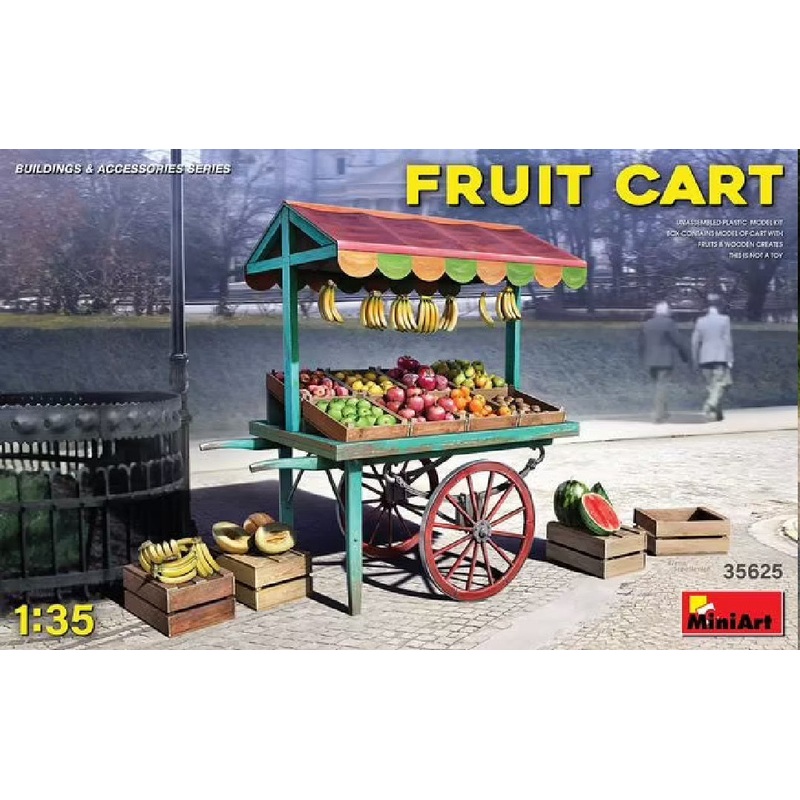 Miniart 1/35 Fruit sellers cart market stall