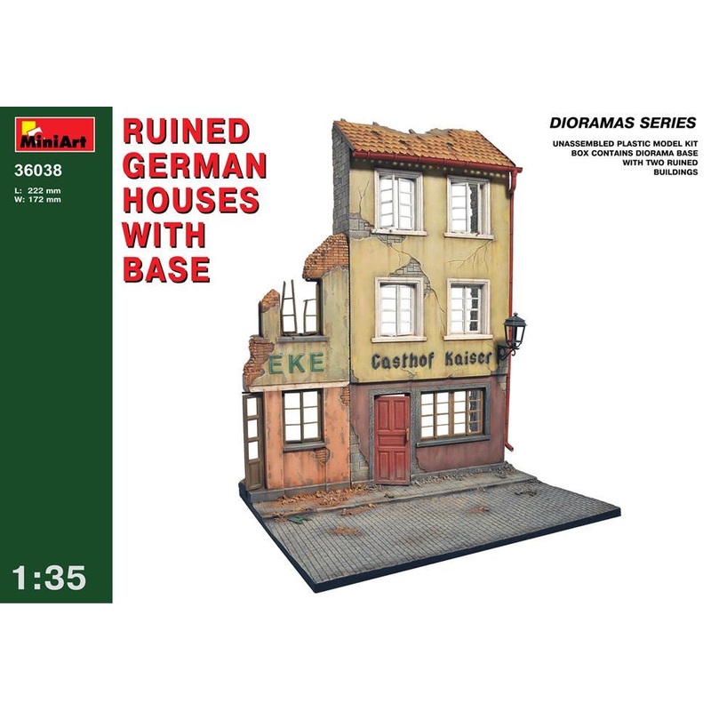 Miniart 1:35 Ruined German houses w/ base