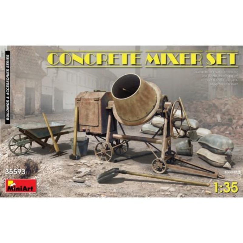 Miniart 1:35 Scale  – Concrete Mixer Set