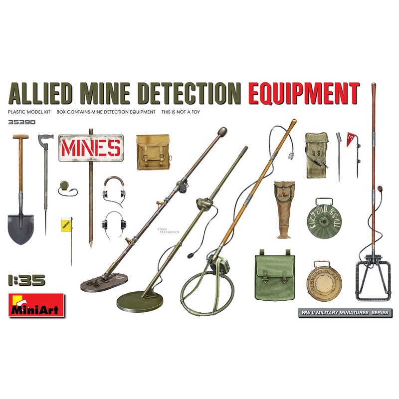 Miniart 1/35 scale WW2 ALLIED MINE DETECTION EQUIPMENT