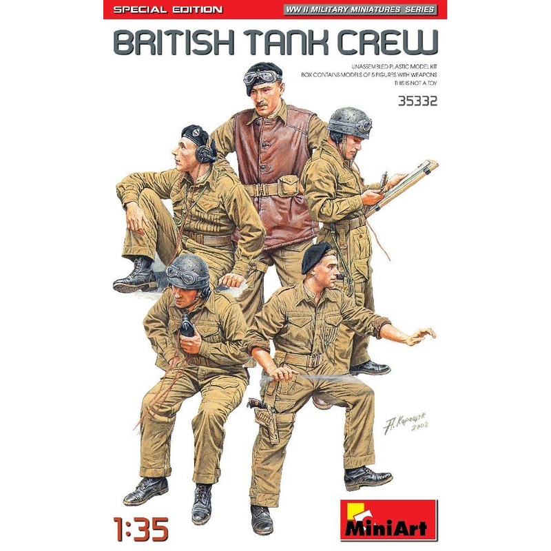 Miniart 1/35 scale WW2 British Tank Crew. Special Edition