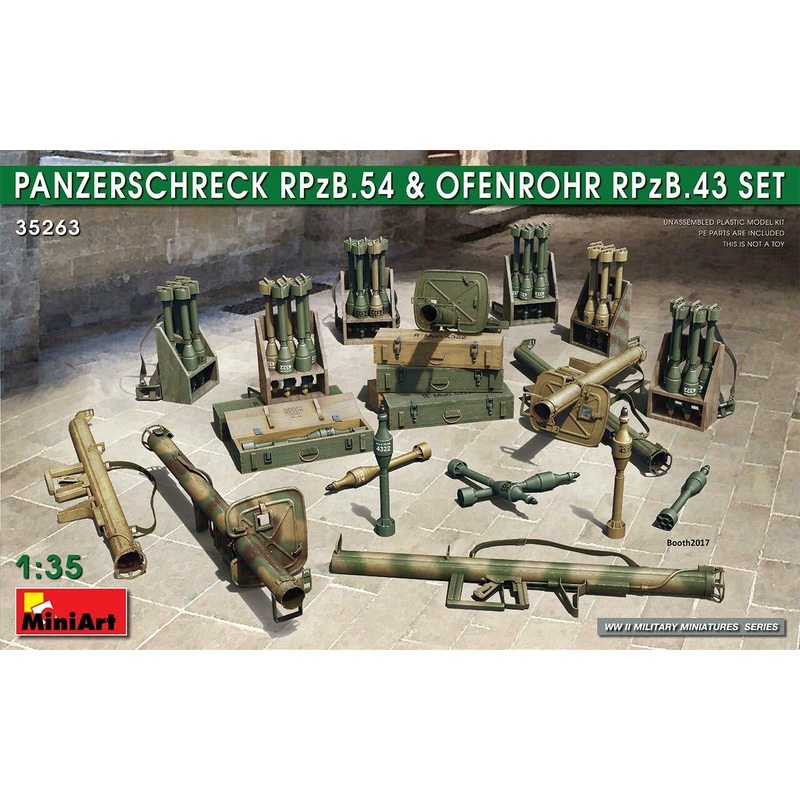 Miniart 1/35 scale WW2 german Panzerschreck RpzB.54 + Ofenrohr RpzB.43