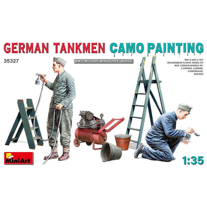 Miniart 1/35 scale WW2 GERMAN TANKMEN CAMO PAINTING