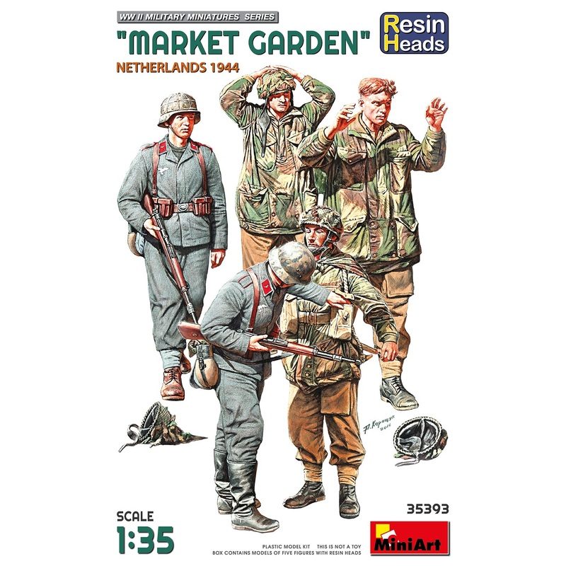 Miniart 1/35 scale WW2 MARKET GARDEN NETHERLANDS 1944. RESIN HEADS