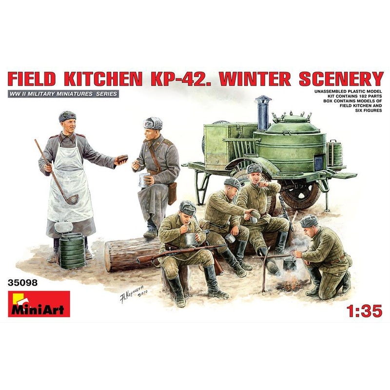 Miniart 1:35 Soviet Field Kitchen KP-42 Winter Scenery