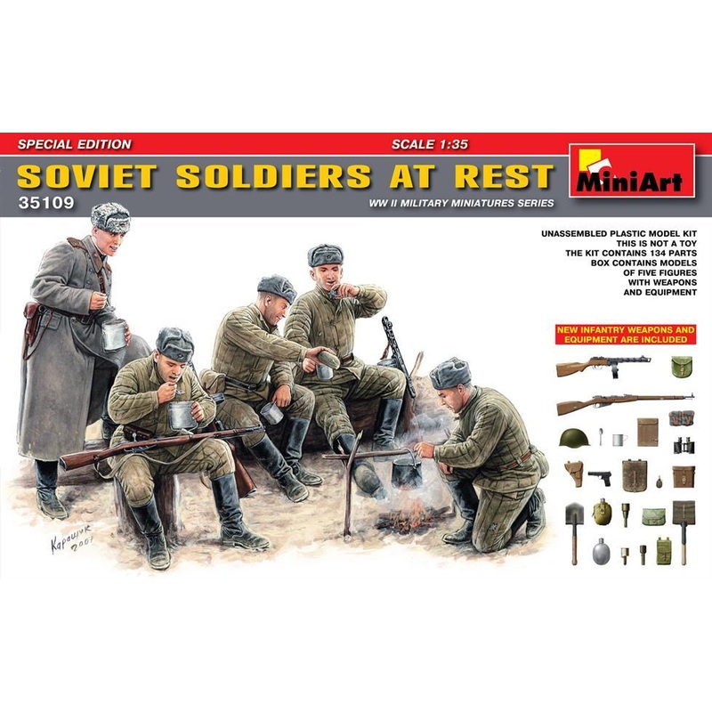 Miniart 1:35 Soviet Soldiers at Rest. (Special Edition)