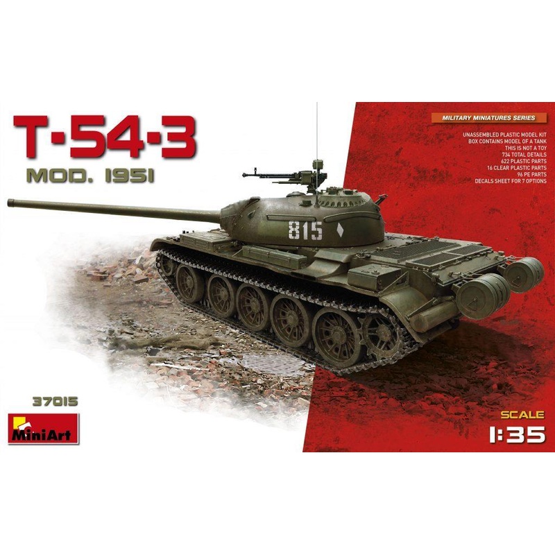 Miniart 1:35 – T-54-3 Medium Tank (Mod. 1951)
