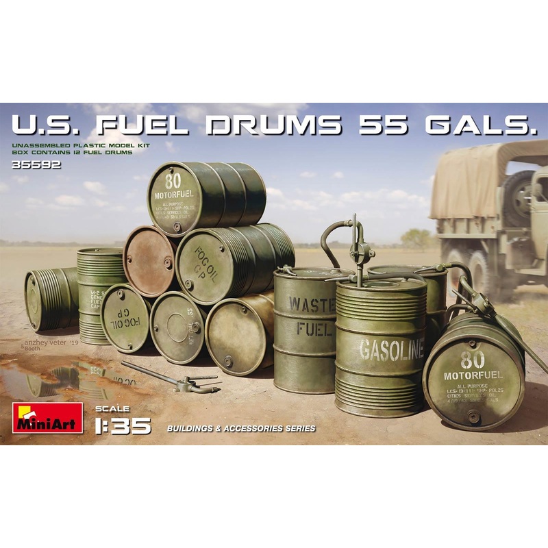 Miniart 1:35 – US Fuel Drums (55 Gals)