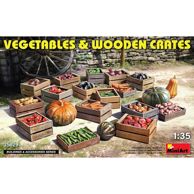 Miniart 1/35 VEGETABLES & WOODEN CRATES