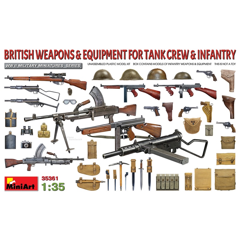 Miniart 1/35 WW2 BRITISH WEAPONS & EQUIPMENT FOR TANK CREW & INFANTRY