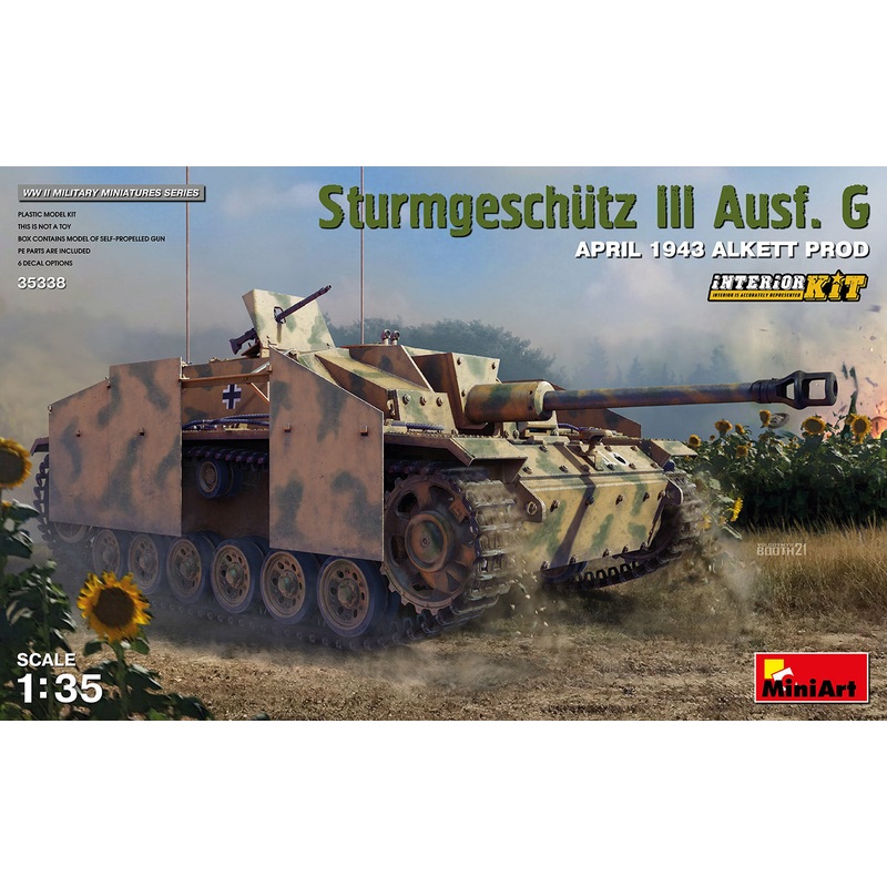 Miniart 1/35 WW2 German Sturmgeschutz III Ausf. G APRIL 1943 ALKETT PROD. INTERIOR KIT