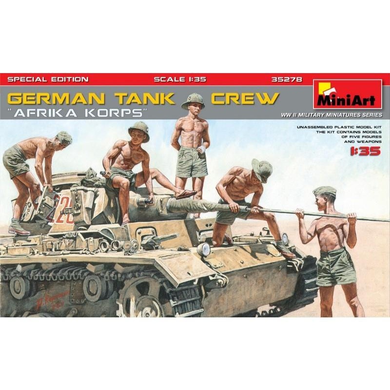 Miniart 1:35 WW2 German Tank Crew ‘Afrika Korp’ DAK