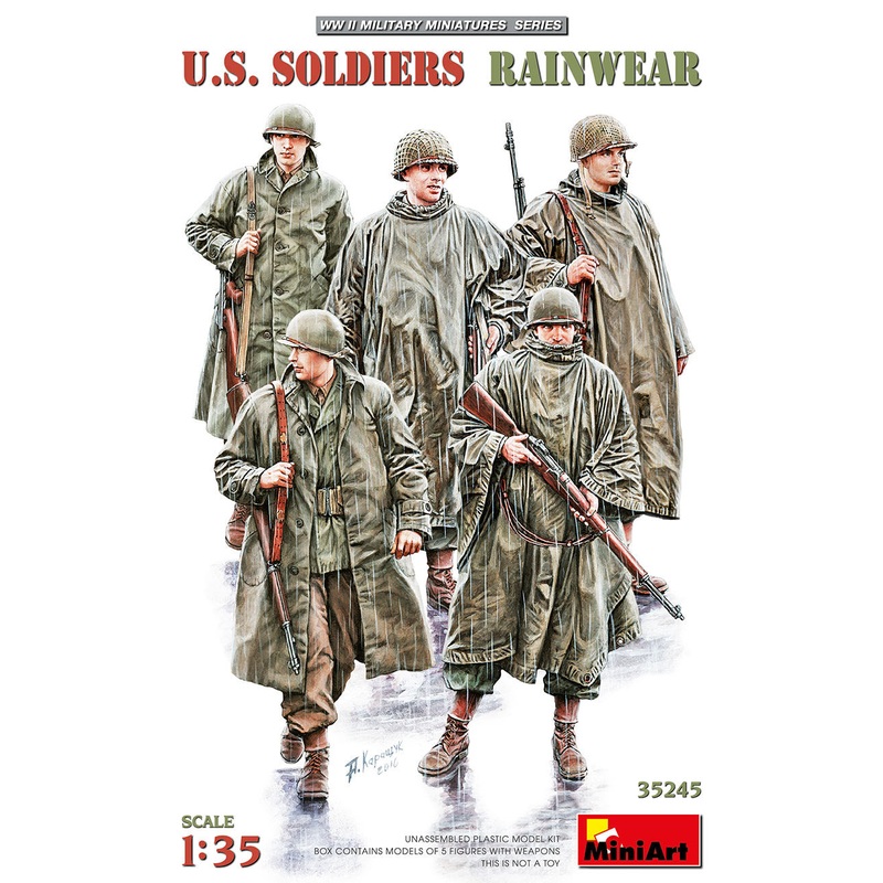Miniart 1/35 WW2 U.S. SOLDIERS RAINWEAR