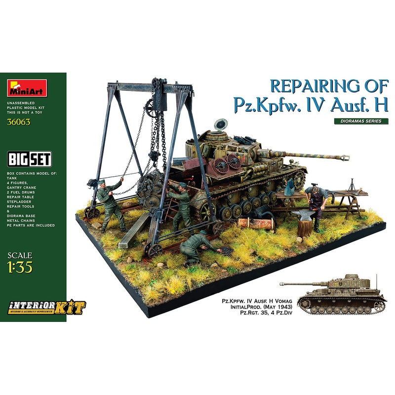 Miniart 1/35 WW2REPAIRING Of Pz.Kpfw. IV Ausf. H. BIG SET