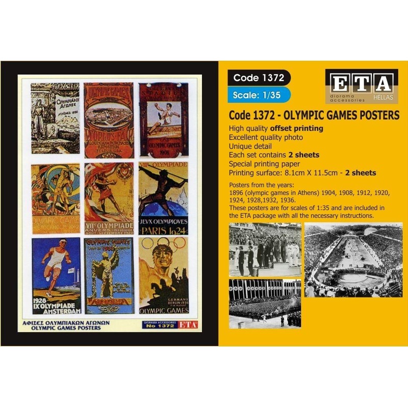 OLYMPIC GAMES POSTERS  Suit scales 1/35