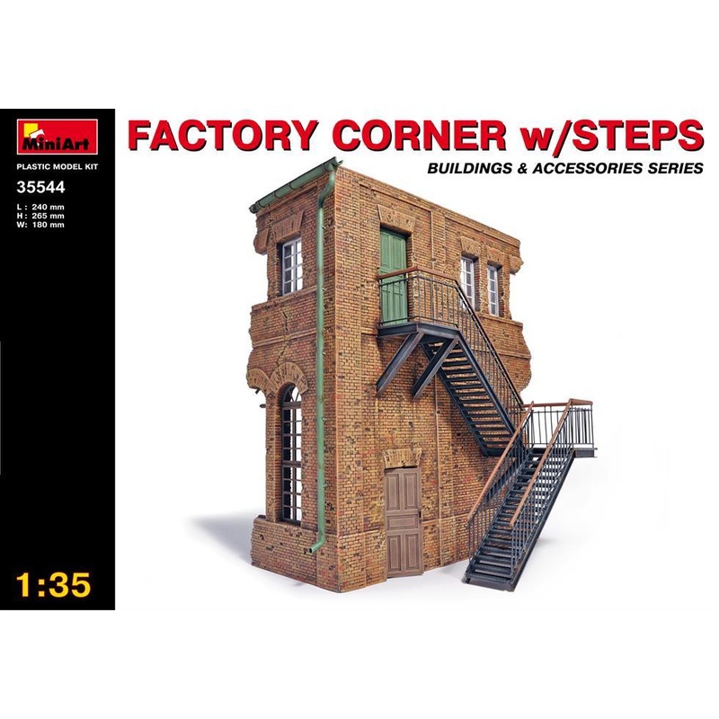 Miniart 1:35 Factory Corner w/steps