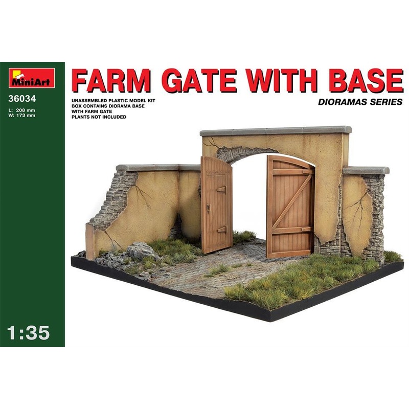 Miniart 1:35 Farm Gate with Base