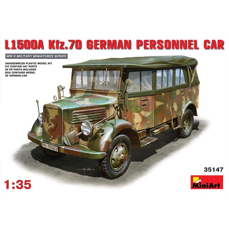 Miniart 1:35 L1500A (Kfz.70) German Personnel Car