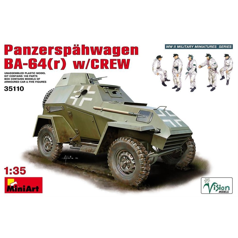 Miniart 1:35 Panzerspahwagen BA-64(R) w/crew
