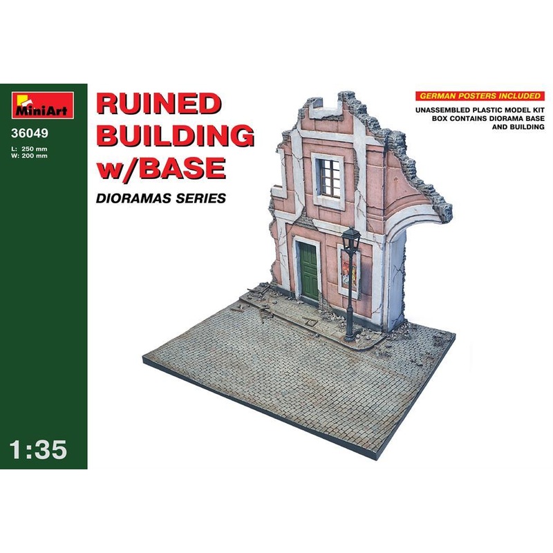 Miniart 1:35 Ruined Building w/ Base