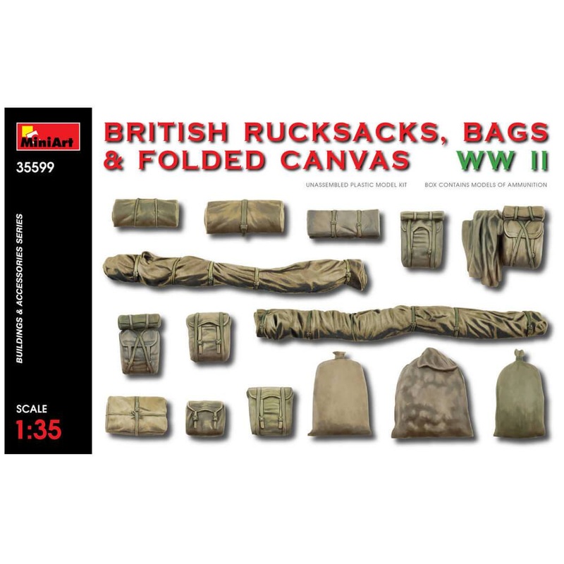 Miniart 1:35 Scale – British Bags, Rucksacks & Canvas WWII