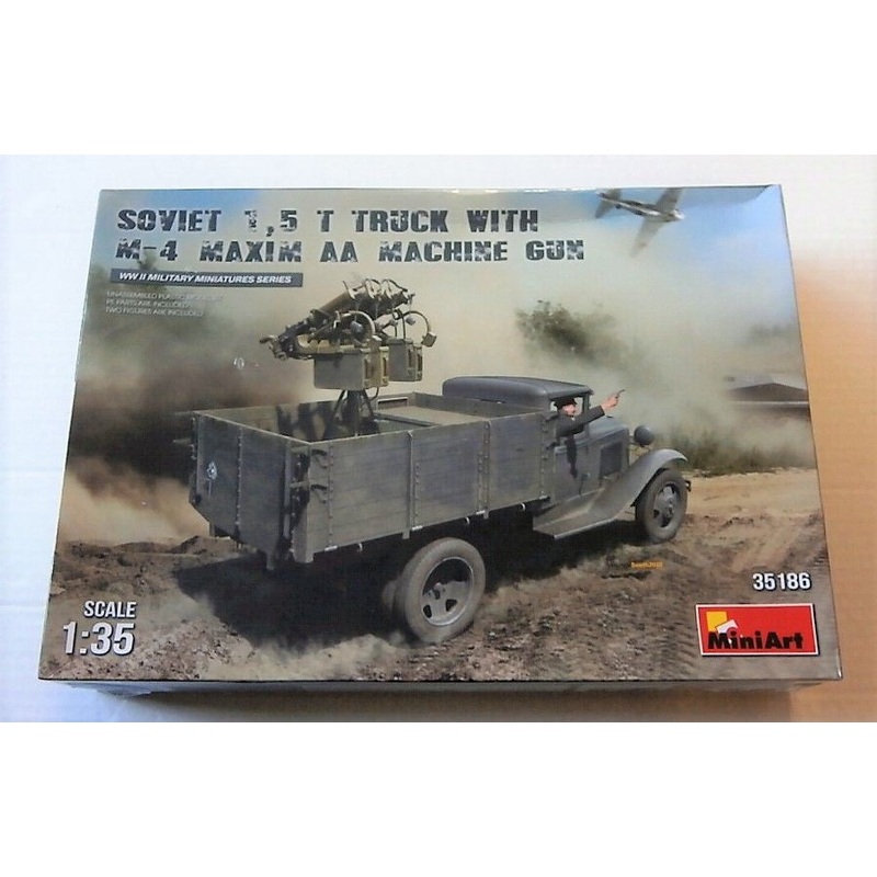 Miniart 1:35 Soviet 1,5 T. Truck w/ M-4 Maxim AA Machine Gun