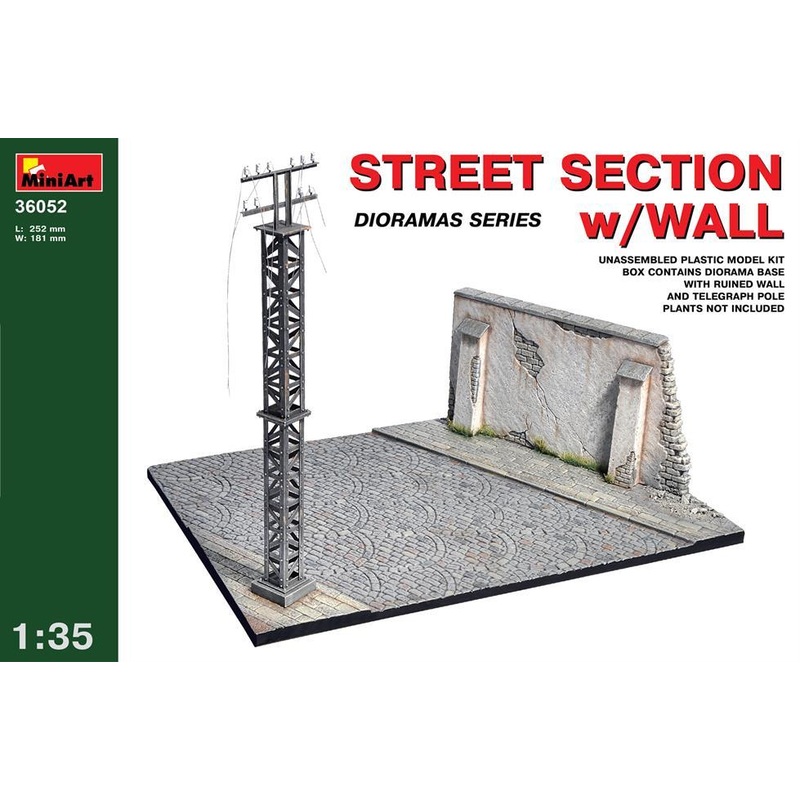Miniart 1:35 Street Section w/ Wall