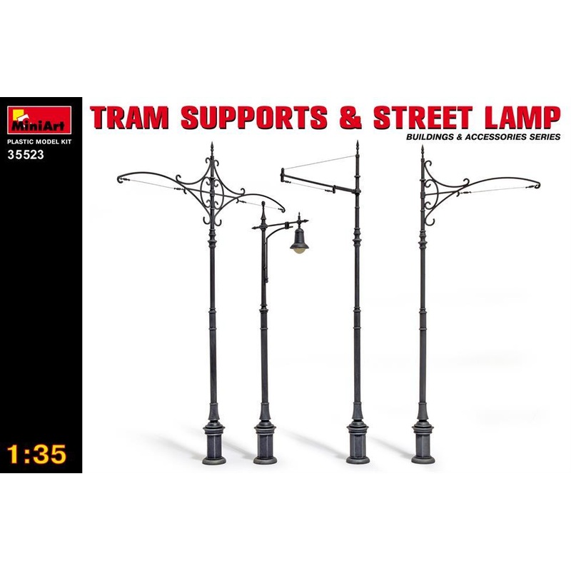 Miniart 1:35 Tram Supports Street Lamps