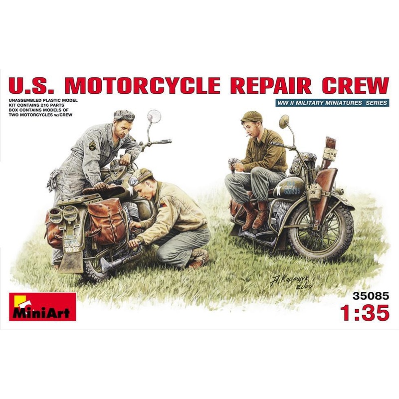 Miniart 1:35 US Motorcycle Repair Crew