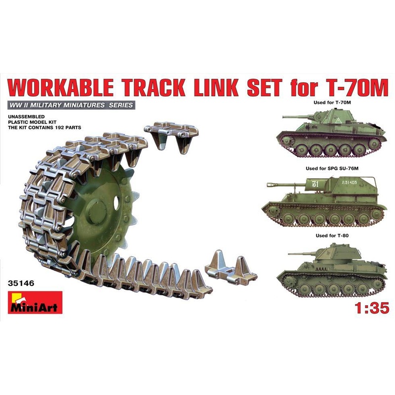 Miniart 1:35 Workable Track Link Set for T-70M Light Tank