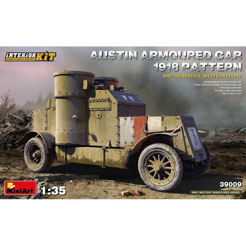 Miniart WW1 AUSTIN ARMOURED CAR 1918 PATTERN. BRITISH SERVICE. WESTERN FRONT. INTERIOR KIT