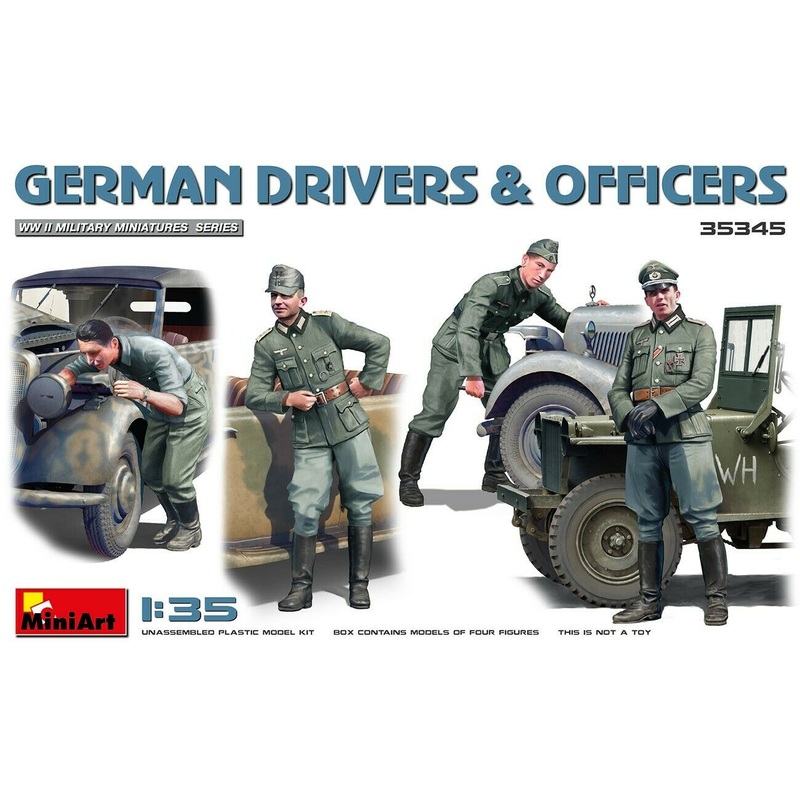 Miniart WW2 GERMAN DRIVERS & OFFICERS1/35 scale