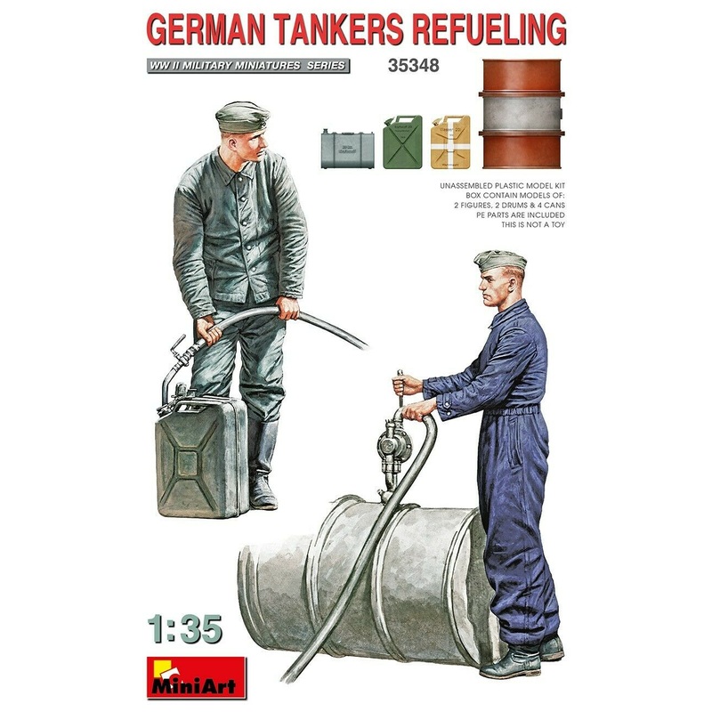 Miniart WW2 GERMAN TANKERS REFUELING 1/35 scale model kit