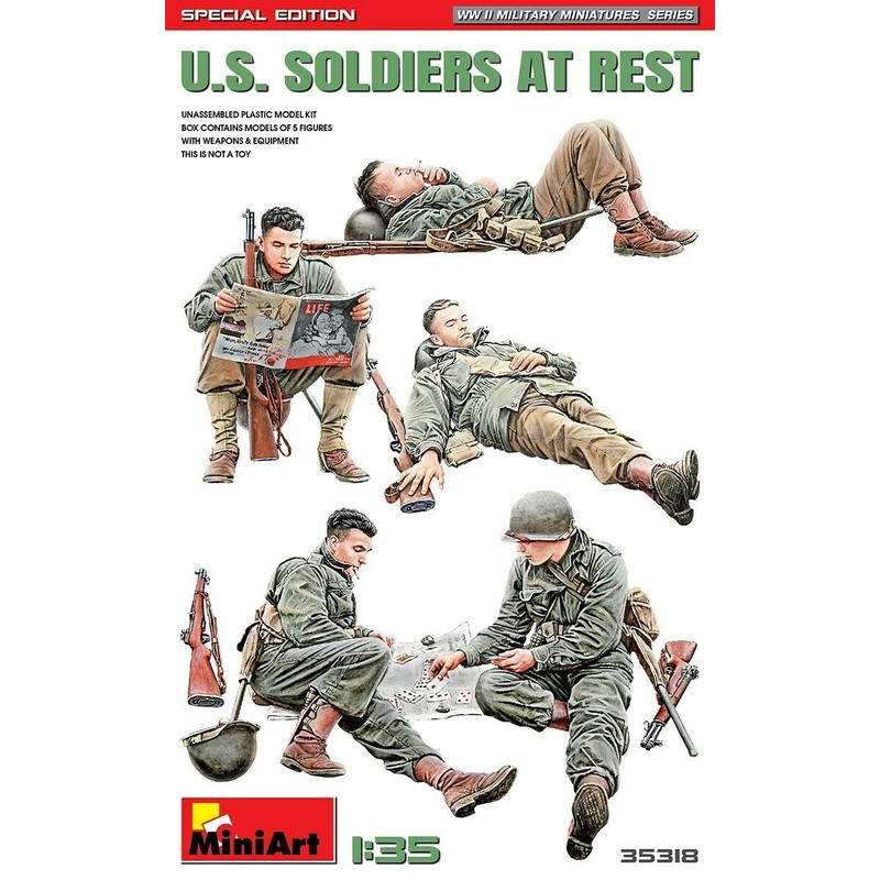 Miniart WW2 U.S. SOLDIERS AT REST. SPECIAL EDITION 1/35 scale